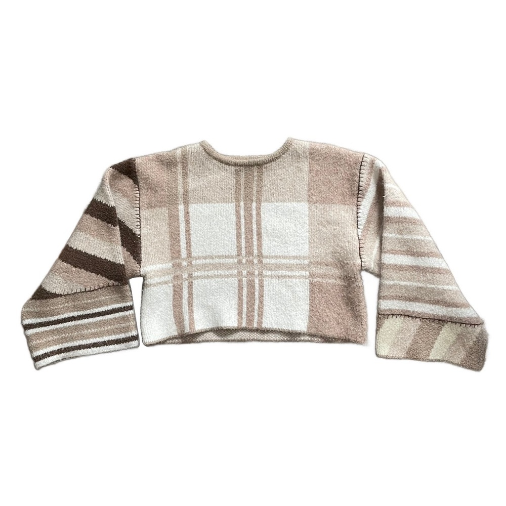 By Anthropologie Mixed Striped Cropped Shrug